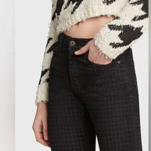 Principle Denim Innovator Dreamer Black Houndstooth Jeans size 27